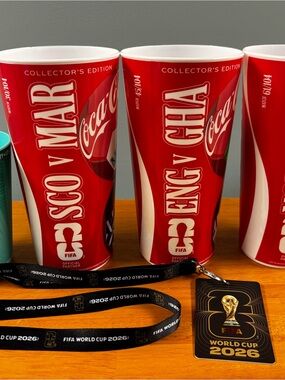 FIFA World Cup 2026 Collector’s Edition Cups Set + Lanyard from Boston Stadium